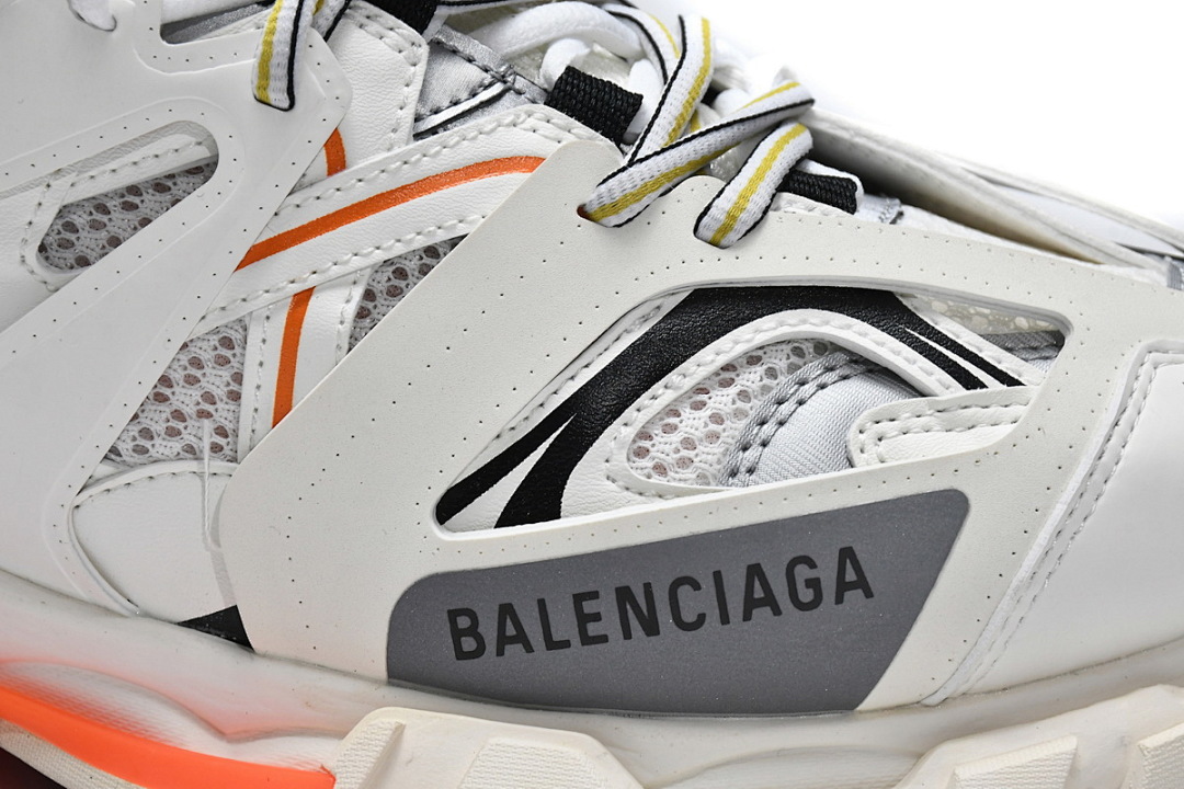 Tênis Balenciaga Track Branco, Cinza e Laranja W1GB1 9059