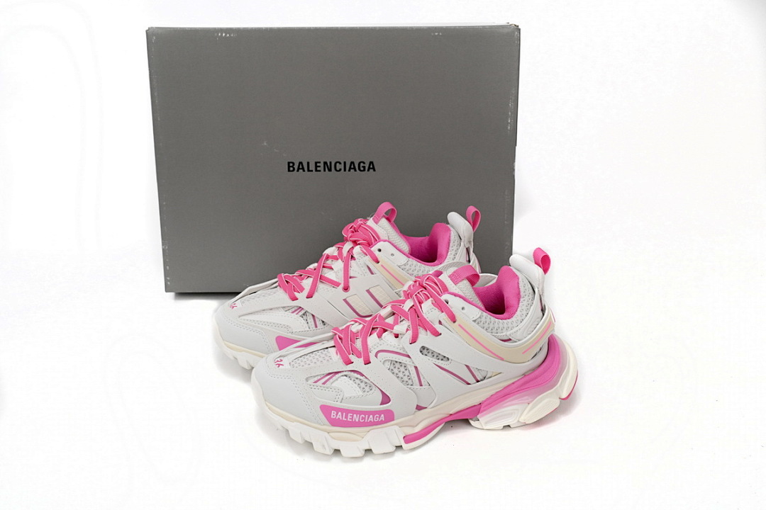 Tênis Balenciaga Track Branco, Cinza e Rosa W1GB1 2258