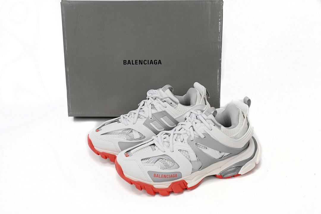 Tênis Balenciaga Track Branco, Cinza e Vermelho W3DB2 7663
