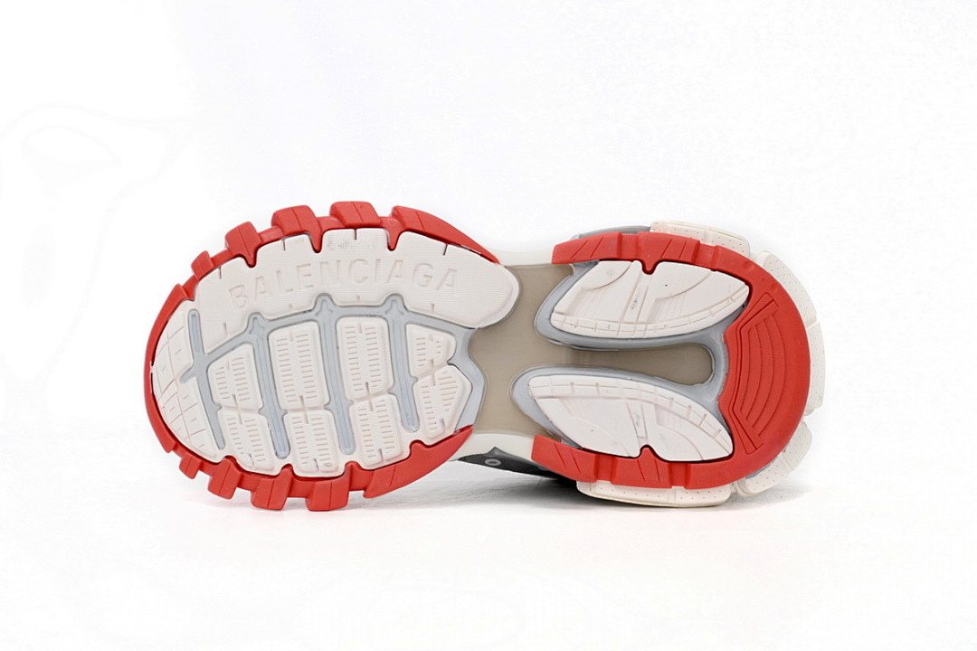 Tênis Balenciaga Track Branco, Cinza e Vermelho W3DB2 7663