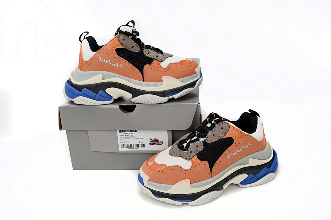 Balenciaga Triple Black Orange Blue W09OE 7581 