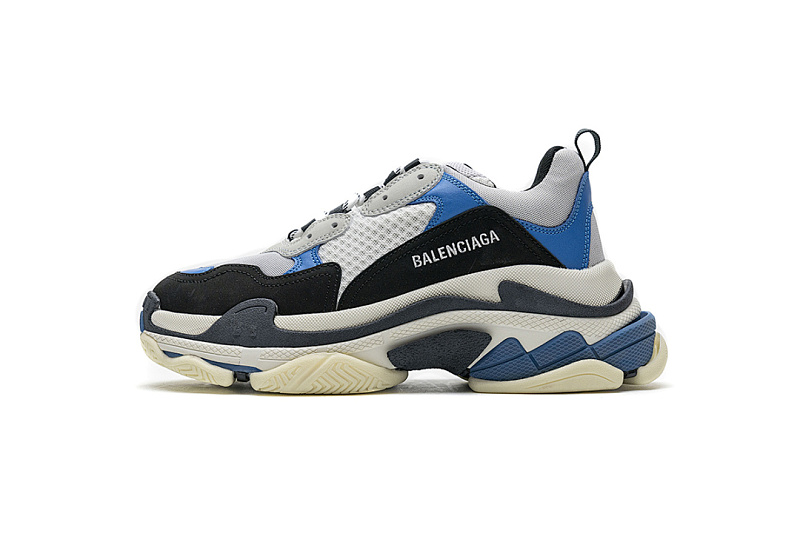 Balenciaga Triple S Negro, Gris, Azul W06E2 7080 