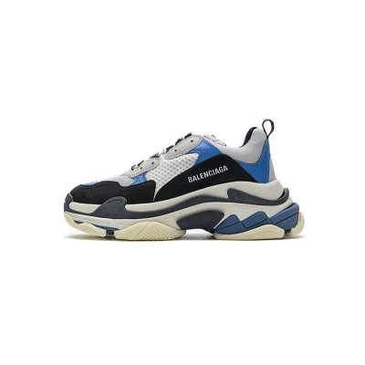 Balenciaga Triple S Black Grey Blue W06E2 7080  01