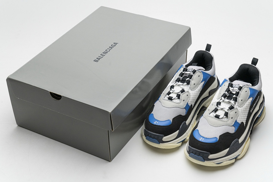Balenciaga Triple S Negro, Gris, Azul W06E2 7080 