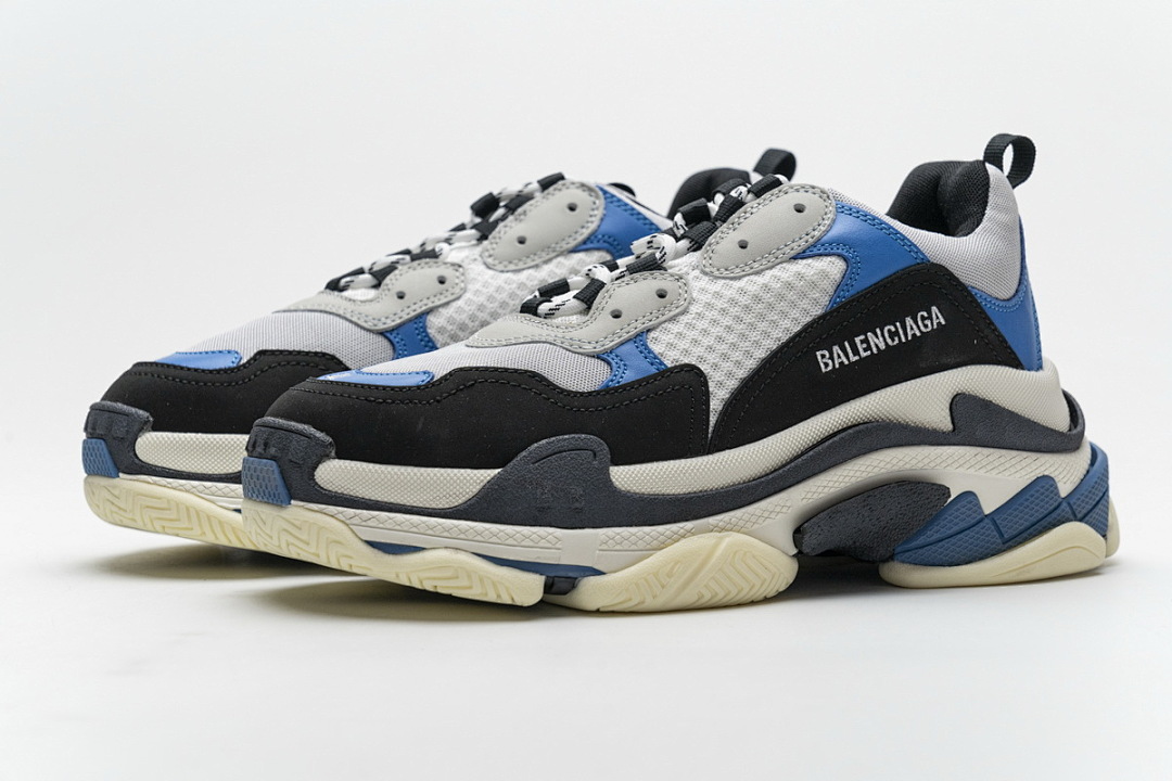 Balenciaga Triple S Negro, Gris, Azul W06E2 7080 