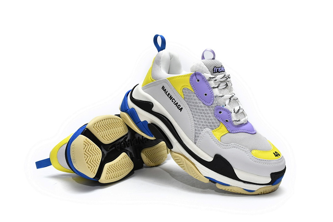 Balenciaga Triple S Negro, Gris, Azul W09OH 8081 
