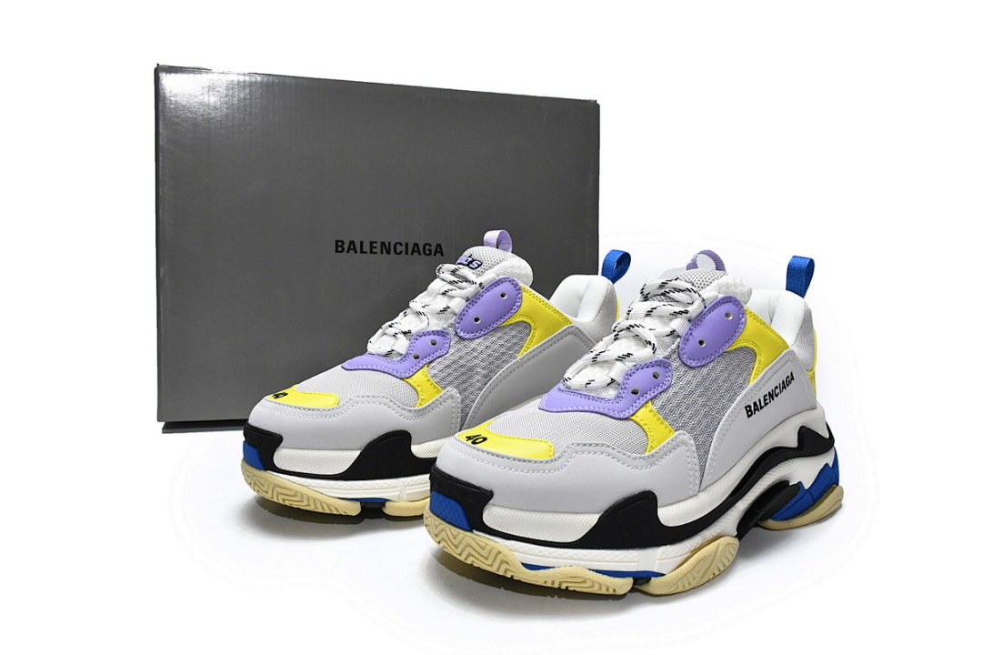 Balenciaga Triple S Negro, Gris, Azul W09OH 8081 