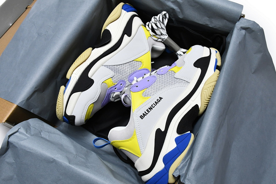 Balenciaga Triple S Negro, Gris, Azul W09OH 8081 