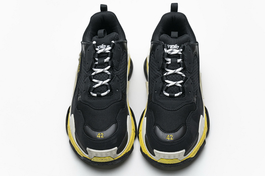 Balenciaga Triple S Noir Jaune W06E1 1078 