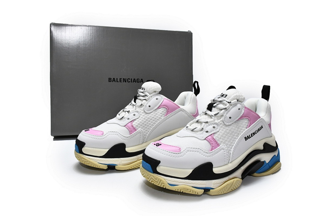 Balenciaga Triple S Azul Rosa W09ON 8866 