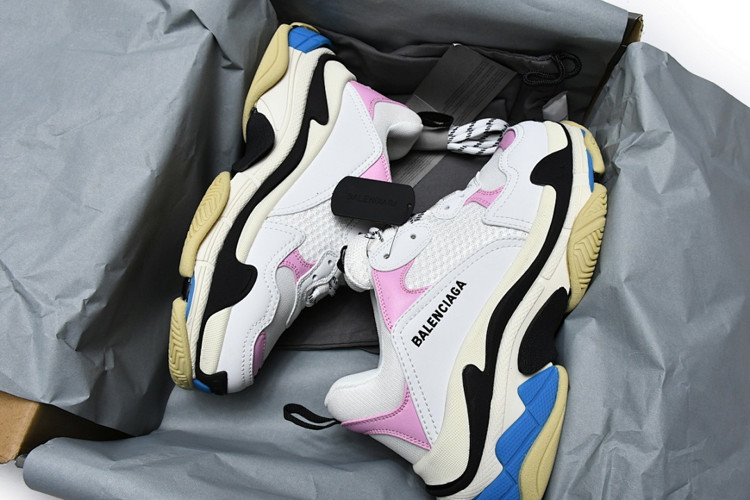 Balenciaga Triple S Azul Rosa W09ON 8866 