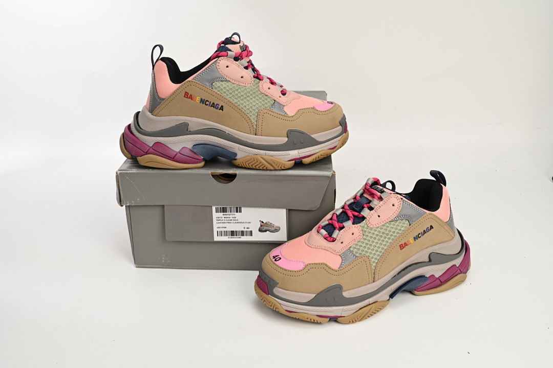 Balenciaga Triple S Gris Rosa W09O5 1036 