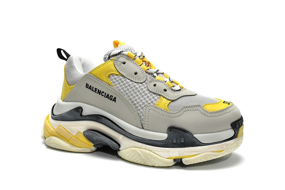 Balenciaga Triple S Gris-Amarillo W0E1 9000 