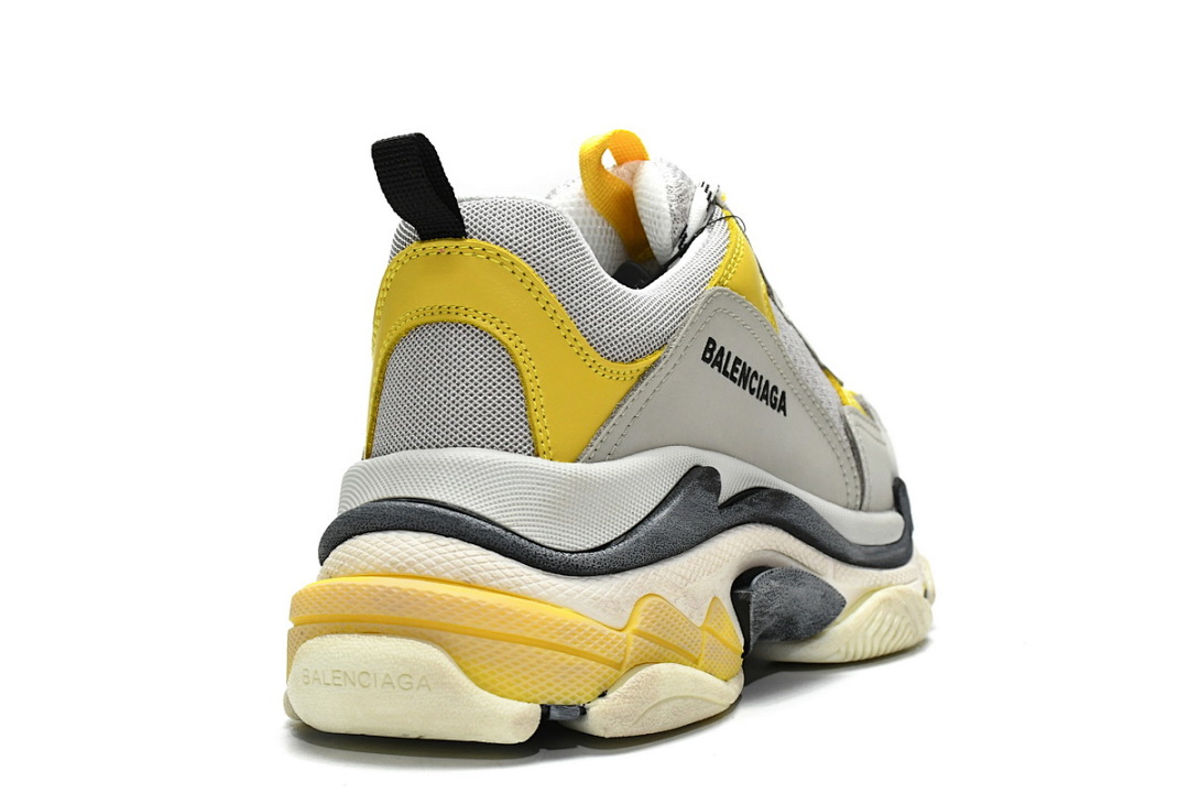Balenciaga Triple S Gris-Amarillo W0E1 9000 