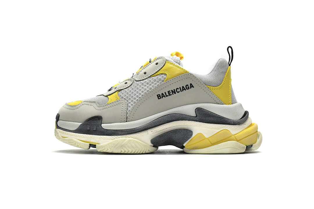 Balenciaga Triple S Gris-Amarillo W0E1 9000 