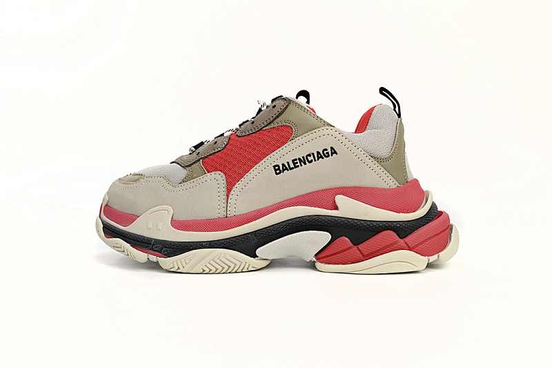 Balenciaga Triple S Rouge, Blanc, Gris foncé W06E2 1863 