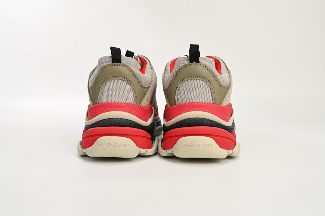 Balenciaga Triple S Rouge, Blanc, Gris foncé W06E2 1863 