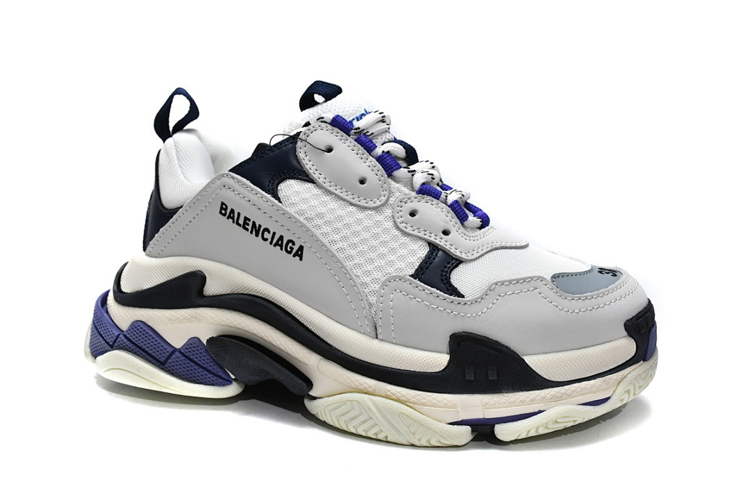 Balenciaga Triple S Blanco Azul oscuro W09E1 9000 