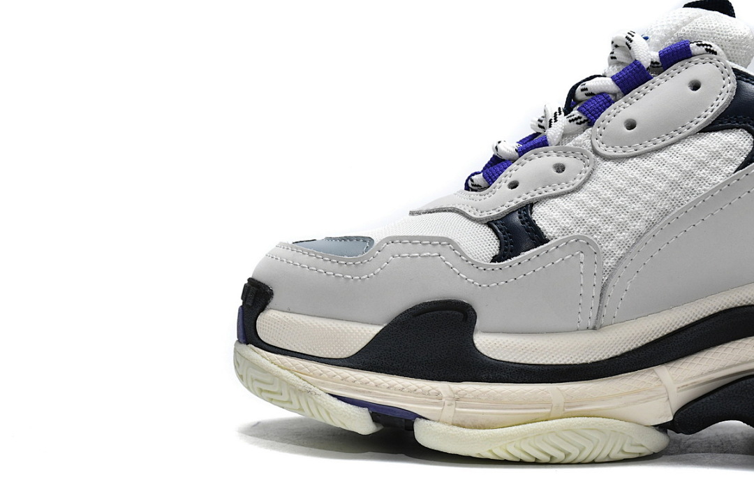 Balenciaga Triple S Blanco Azul oscuro W09E1 9000 
