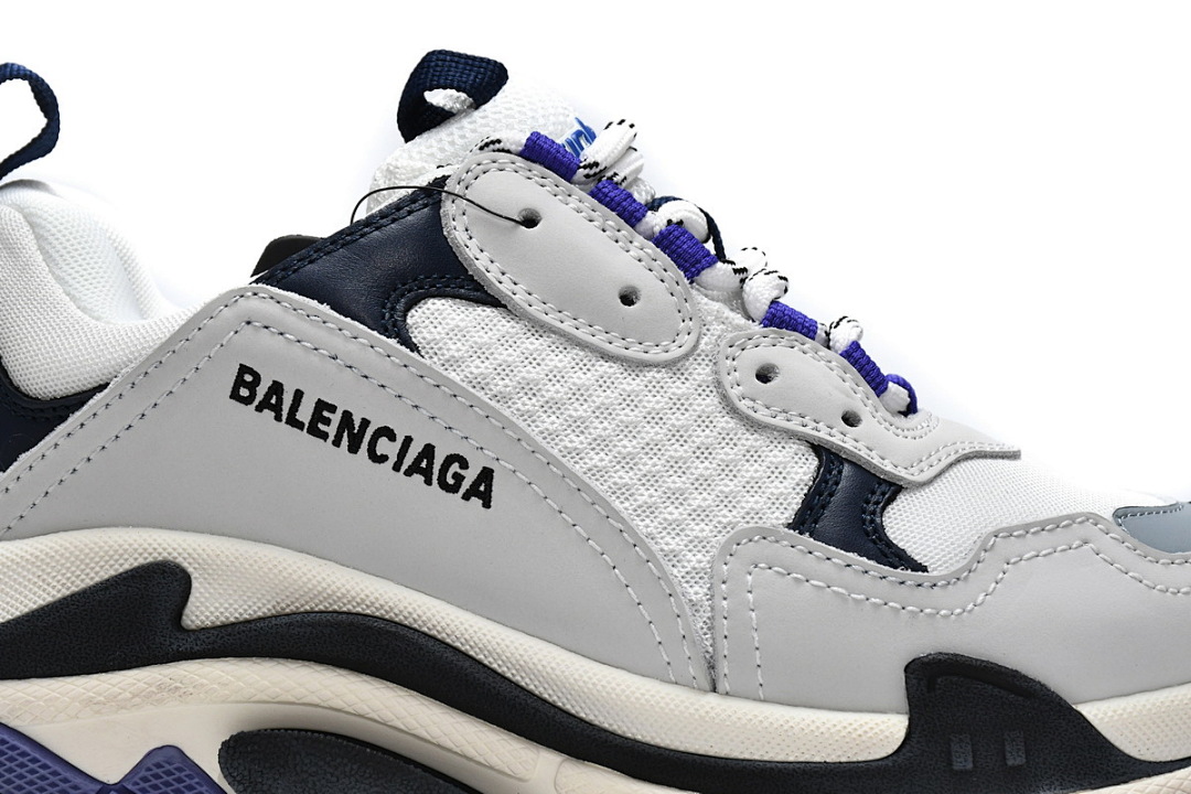 Balenciaga Triple S Blanco Azul oscuro W09E1 9000 