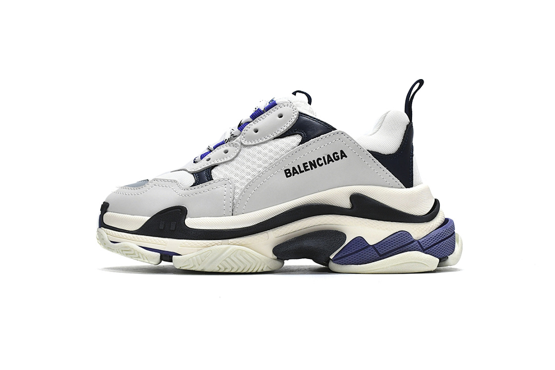 Balenciaga Triple S Blanco Azul oscuro W09E1 9000 