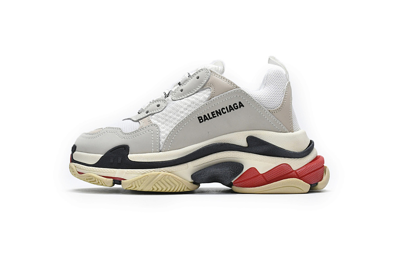 Balenciaga Triple S Blanco, Gris oscuro, Rojo W09E1 9000 