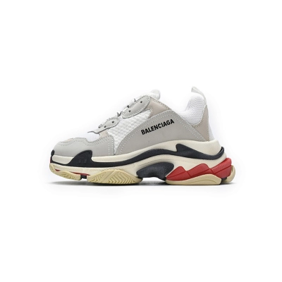Balenciaga Triple S White Dark Grey Red W09E1 9000  01