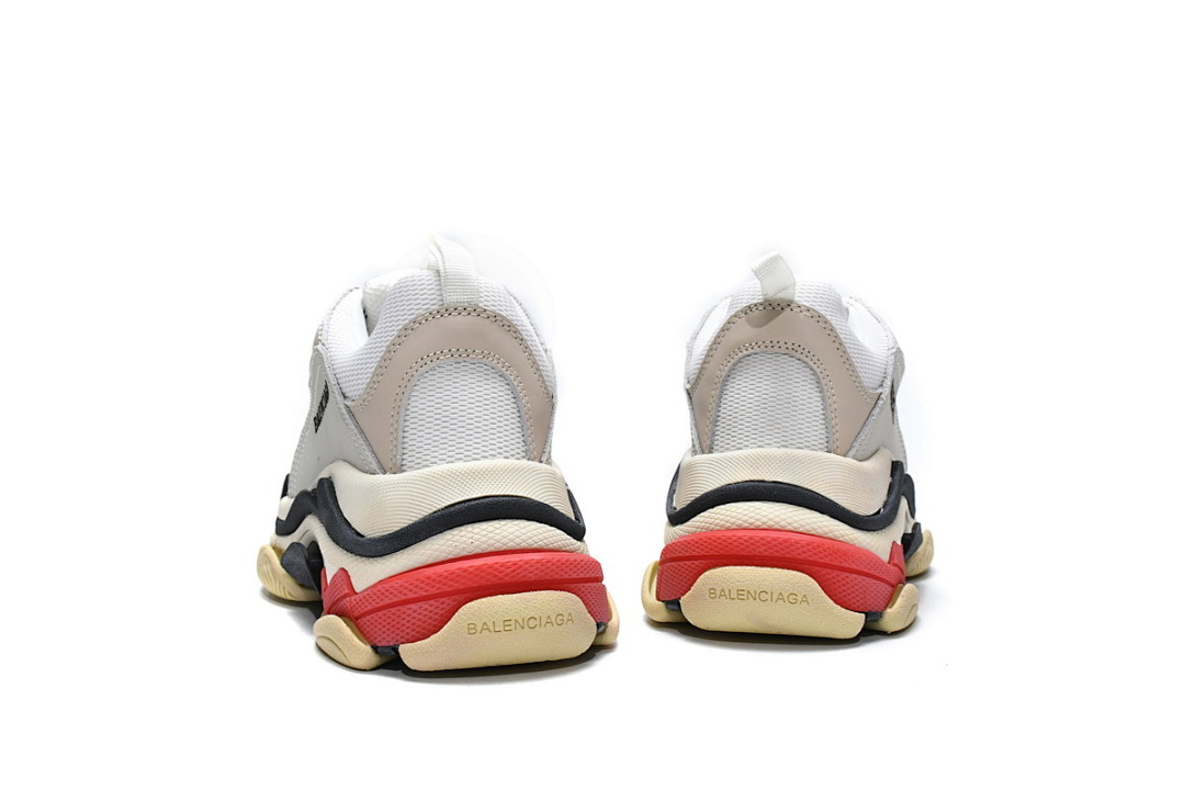 Balenciaga Triple S Blanco, Gris oscuro, Rojo W09E1 9000 