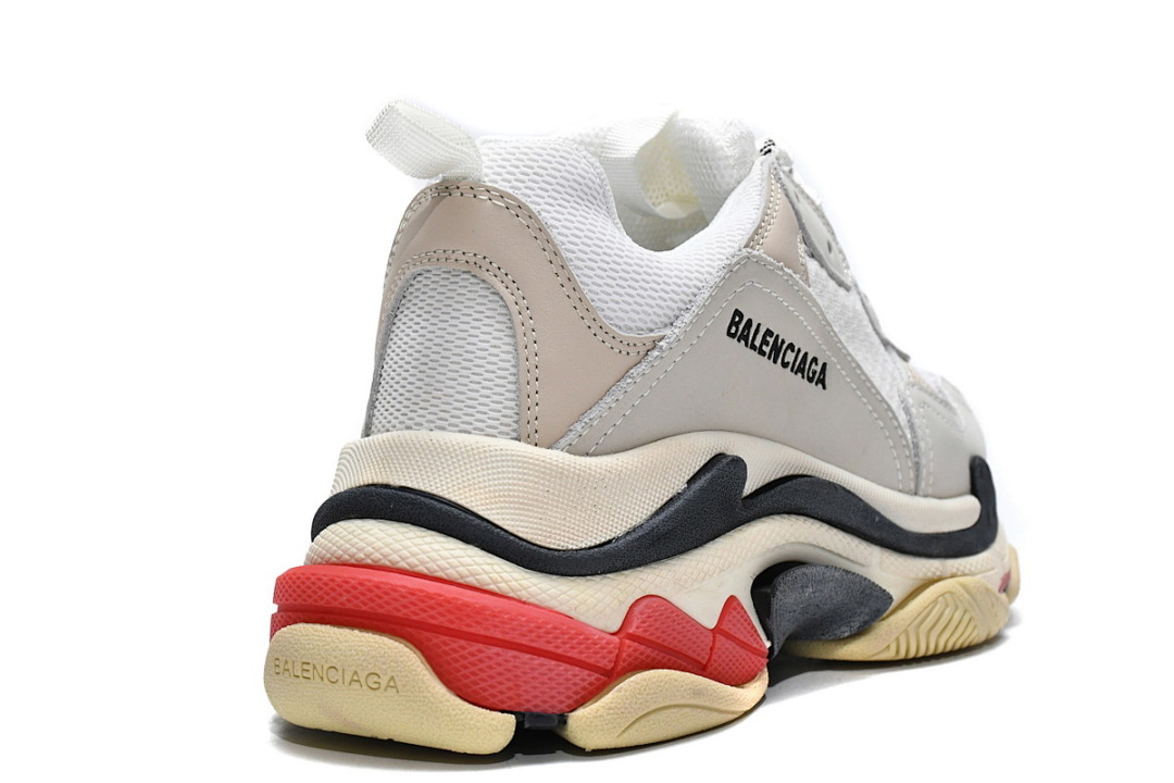 Balenciaga Triple S Blanco, Gris oscuro, Rojo W09E1 9000 