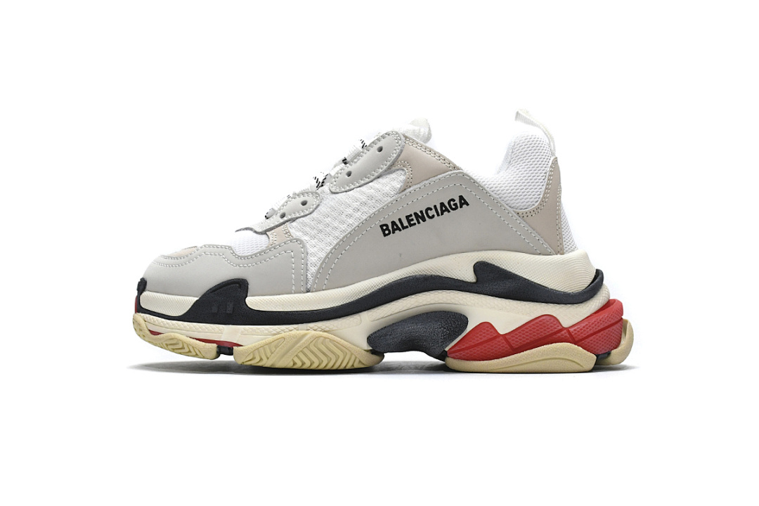 Balenciaga Triple S Blanco, Gris oscuro, Rojo W09E1 9000 