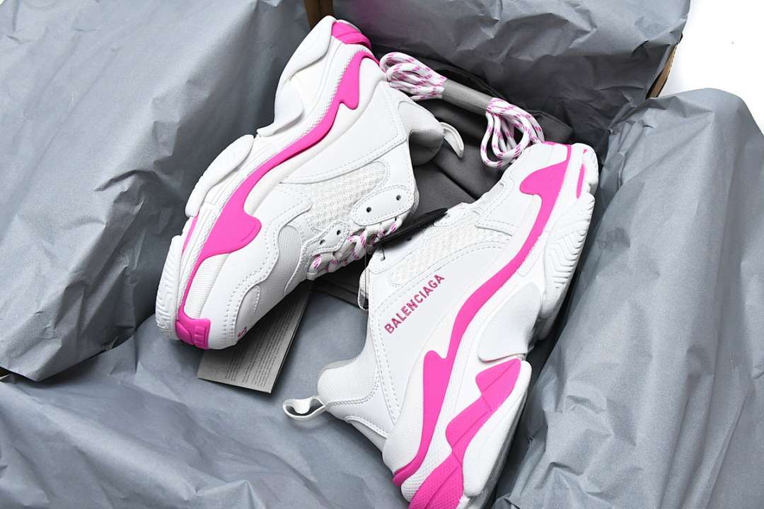 Balenciaga Triple S Blanco, Melocotón y Rojo W2CA3 3890 