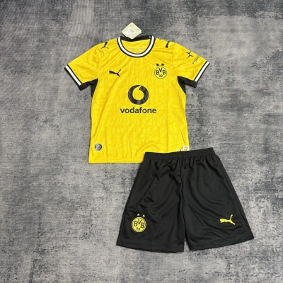 Borussia Dortmund Yellow Black Kids Jersey Set 01