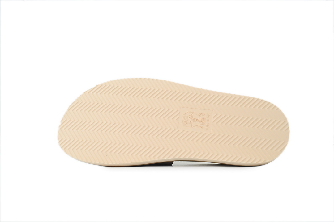 Brunello Cucinelli Suede Slide Sandals Beige