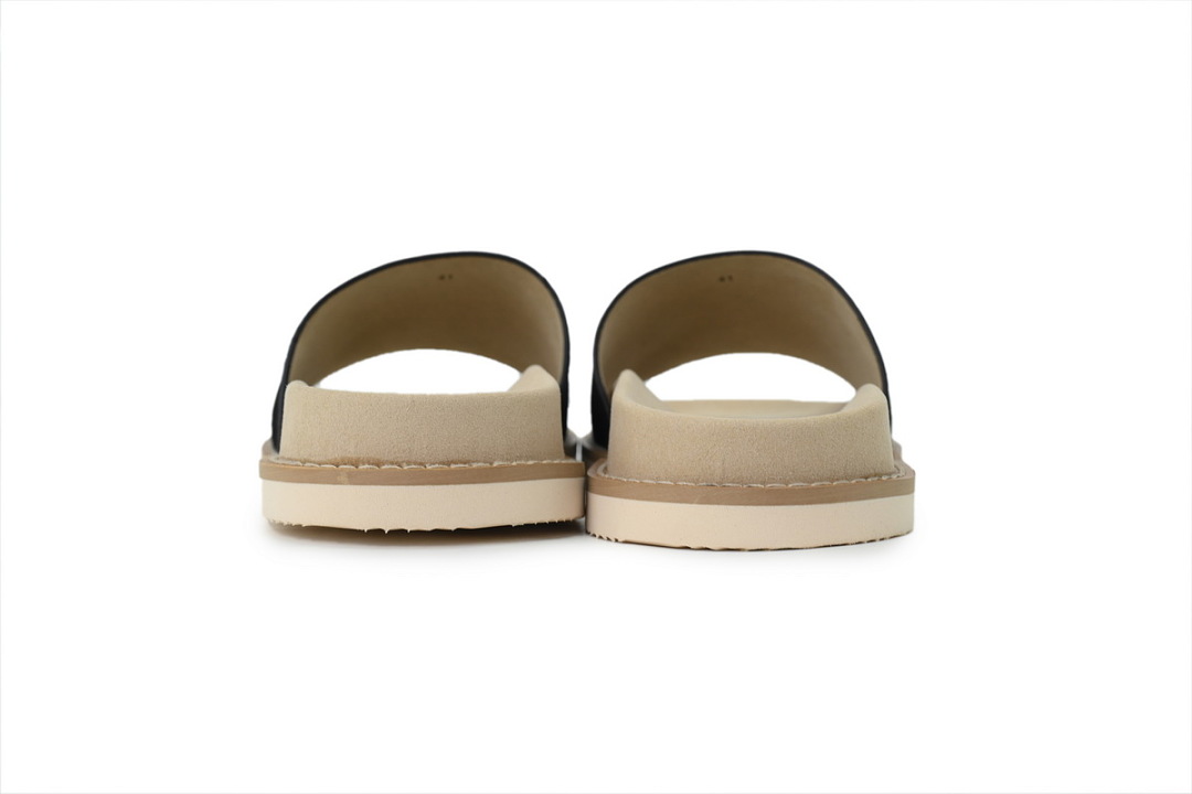 Brunello Cucinelli Suede Slide Sandals Black