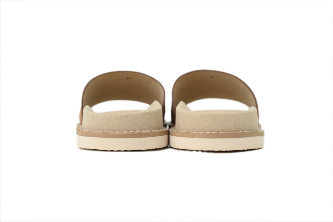 Brunello Cucinelli Suede Slide Sandals Brown