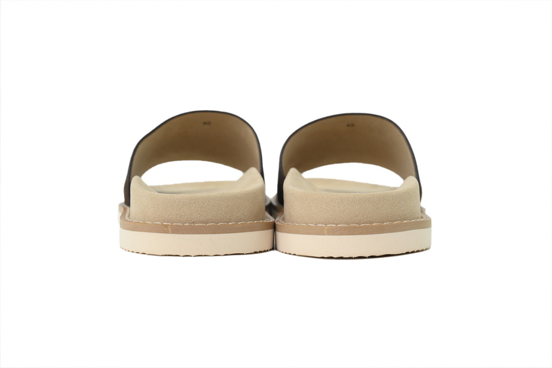 Brunello Cucinelli Suede Slide Sandals Coffee