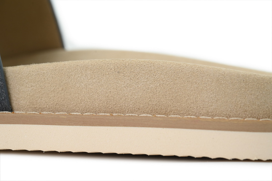 Brunello Cucinelli Suede Slide Sandals Grey
