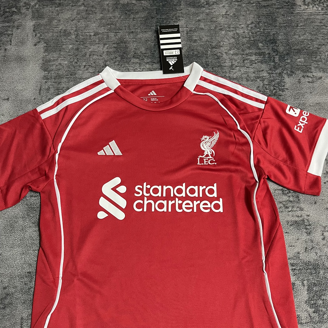 Kids 2026 Liverpool Red Home Jersey Set White Trim