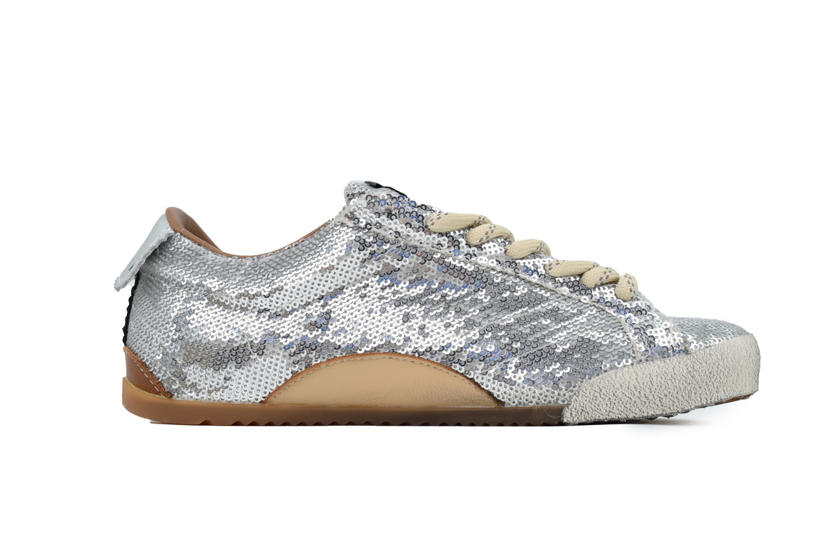 Golden Goose True Star Silver Glitter