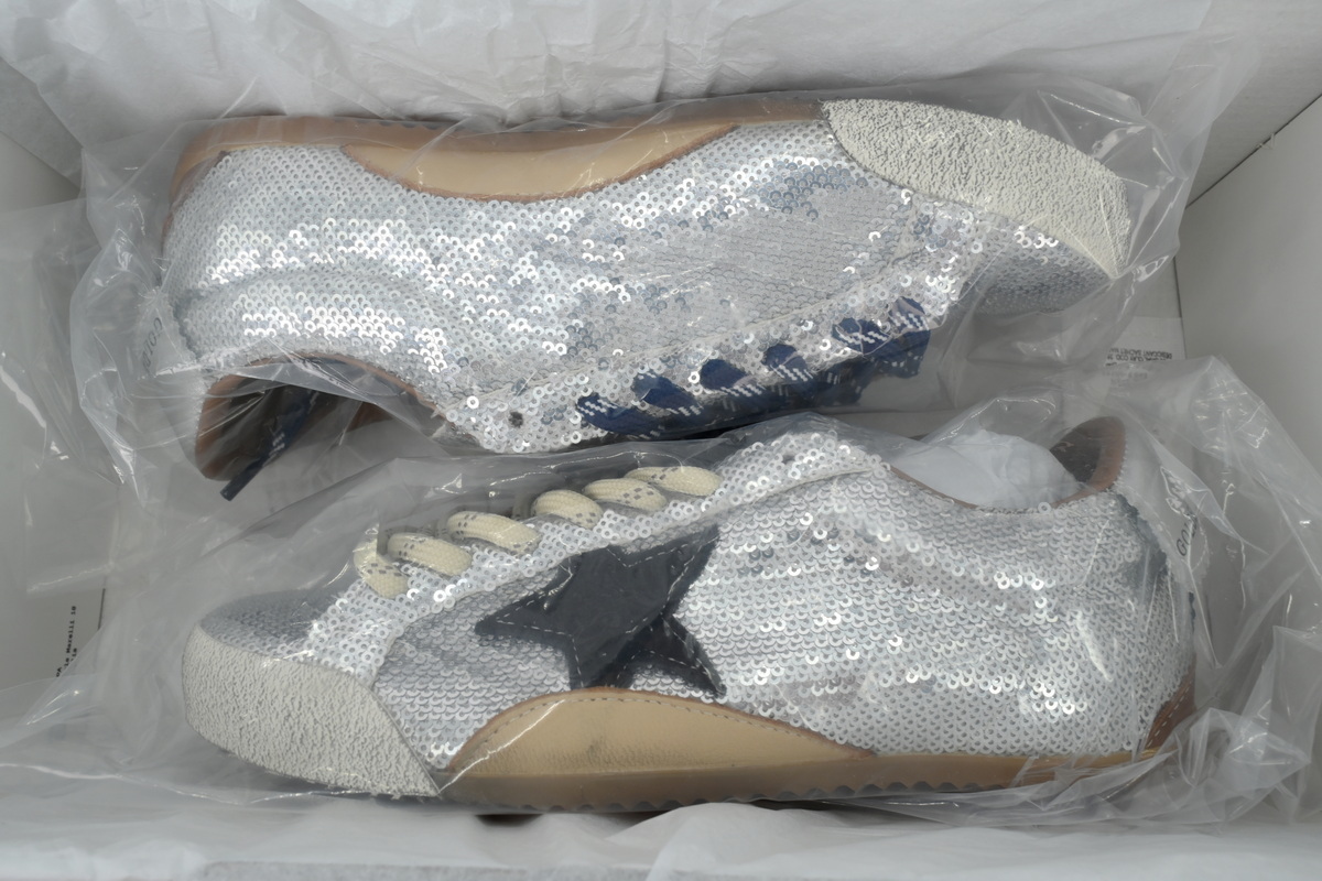 Golden Goose True Star Silver Glitter