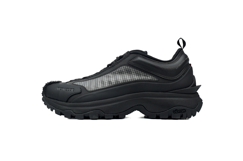 I109A 4M00130 M2808 Moncler Trailgrip Leather Black All Black Mesh
