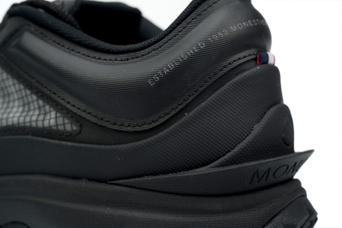 I109A 4M00130 M2808 Moncler Trailgrip Leather Black All Black Mesh