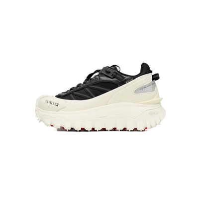I209B 4M00230 M2058 Moncler Trailgrip Leather Black And White 01
