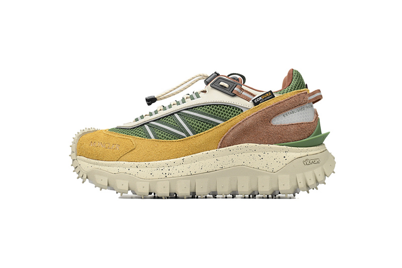 I209B 4M00230 M4048 Moncler Trailgrip Leather Black White Yellow Green