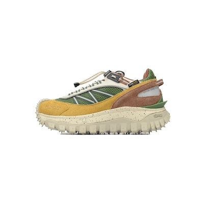 I209B 4M00230 M4048 Moncler Trailgrip Leather Black White Yellow Green 01