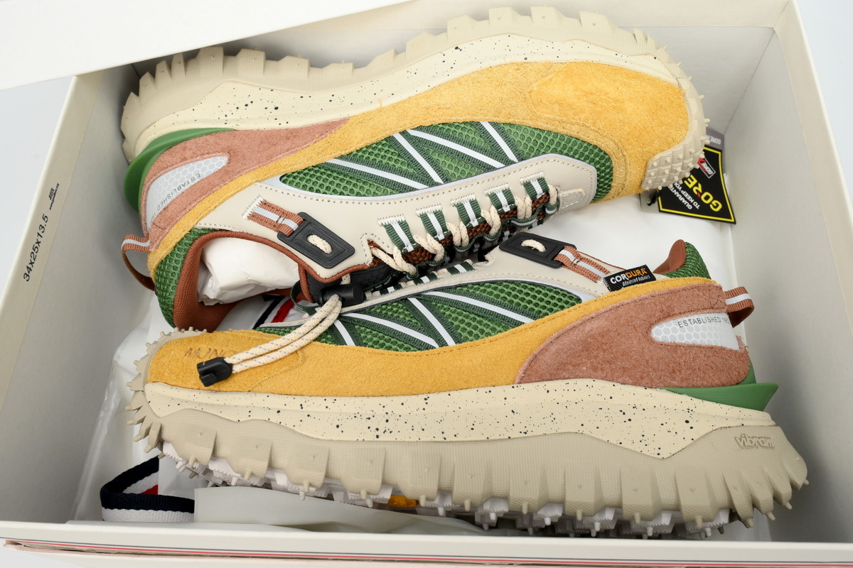 I209B 4M00230 M4048 Moncler Trailgrip Leather Black White Yellow Green