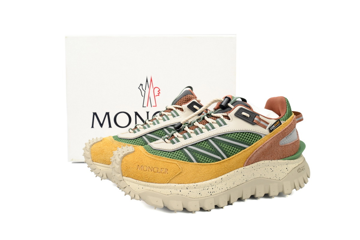 I209B 4M00230 M4048 Moncler Trailgrip Leather Black White Yellow Green
