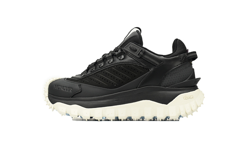 J109B 4M00020 M3211 Moncler Trailgrip Leather Black And White