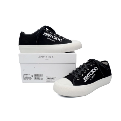 Jimmy Choo Palma Maxi Black and Latte Canvas Platform Trainers PALMAMAXIFCYE01 02