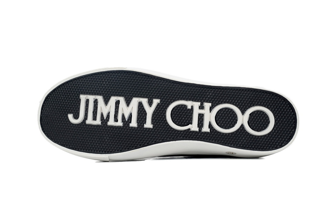 Jimmy Choo Palma Maxi Black and Latte Canvas Platform Trainers PALMAMAXIFCYE01